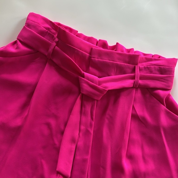 fab'rik High Waist Pink Shorts with Paper Bag Waist - Picture 6 of 9